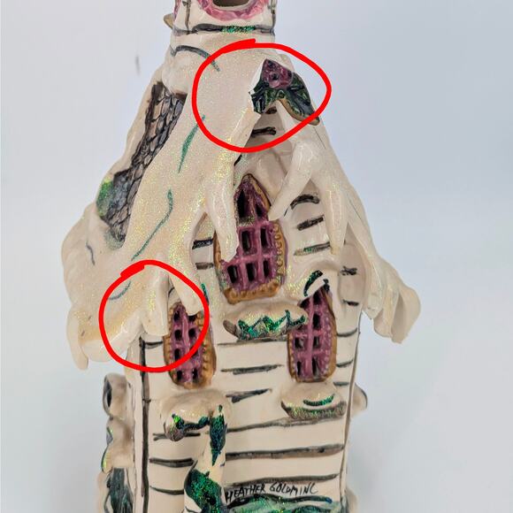 Heather Goldminc Christmas Church Tealight Holder Come All Ye Faithful Blue Sky - Picture 9 of 14